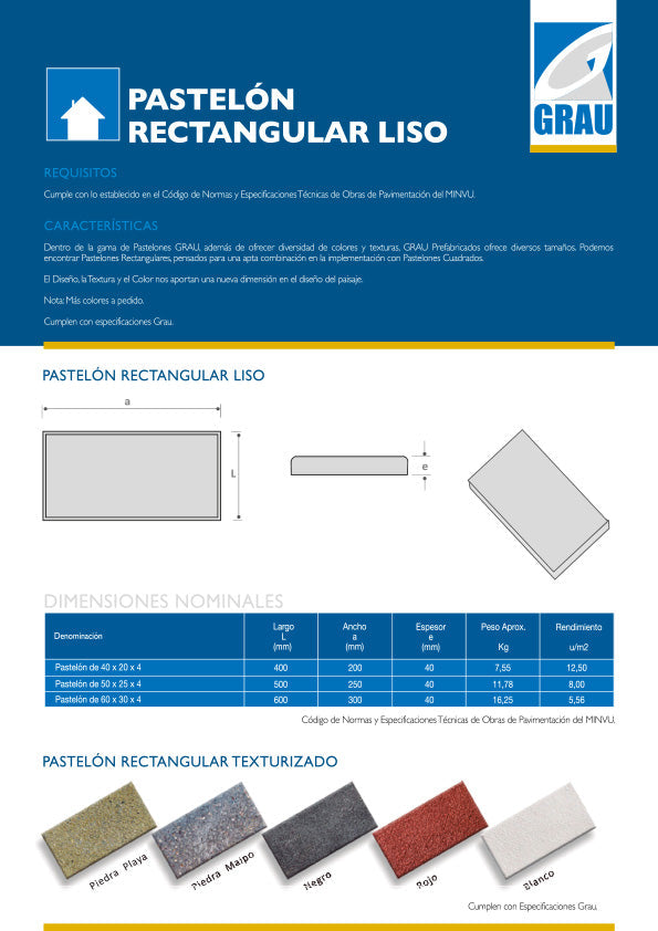 PASTELON 50X25X4 AGRAVISTA MAIPO (SALDO)