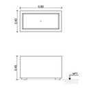 JARDINERA RECTANGULAR 80