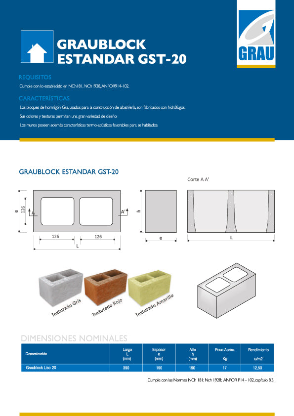 Graublock Liso 20 (te)